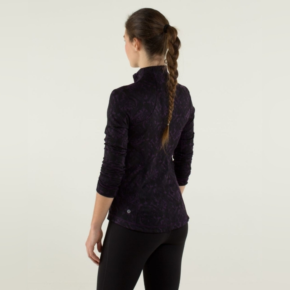 Lululemon Forme Jacket II Textured Beautiful Baroque Deep Zinfandel Sz 6